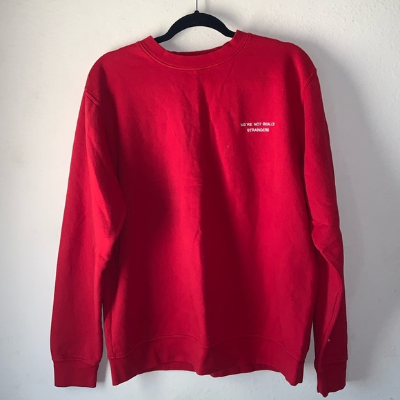 WNRS Red White Crew Neck Pullover Large Sweater - Picture 2 of 7